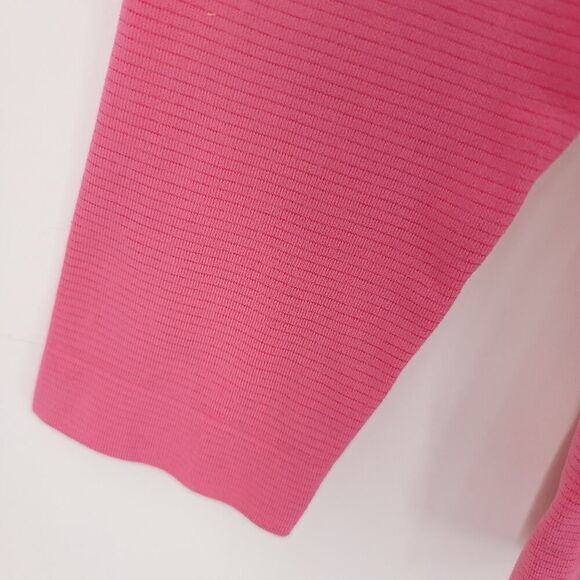 Brooks Pink Ribbed Running Top LG - Picture 6 of 13